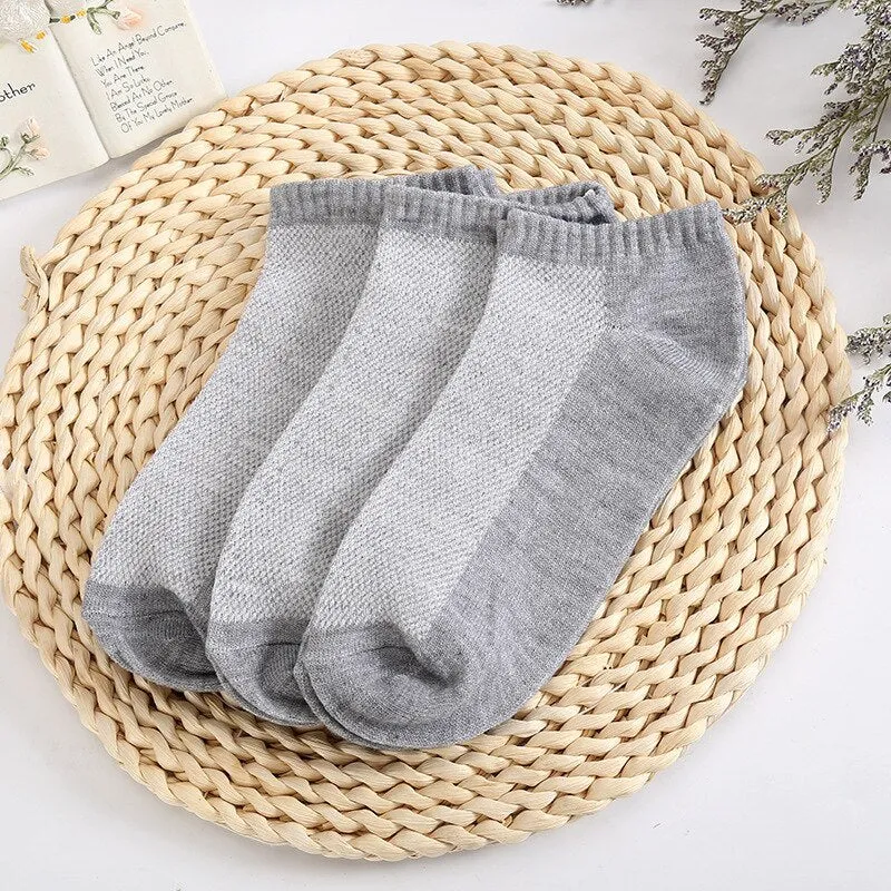 1 Pair Breathable Men Solid Mesh High-Quality Male Boat Socks