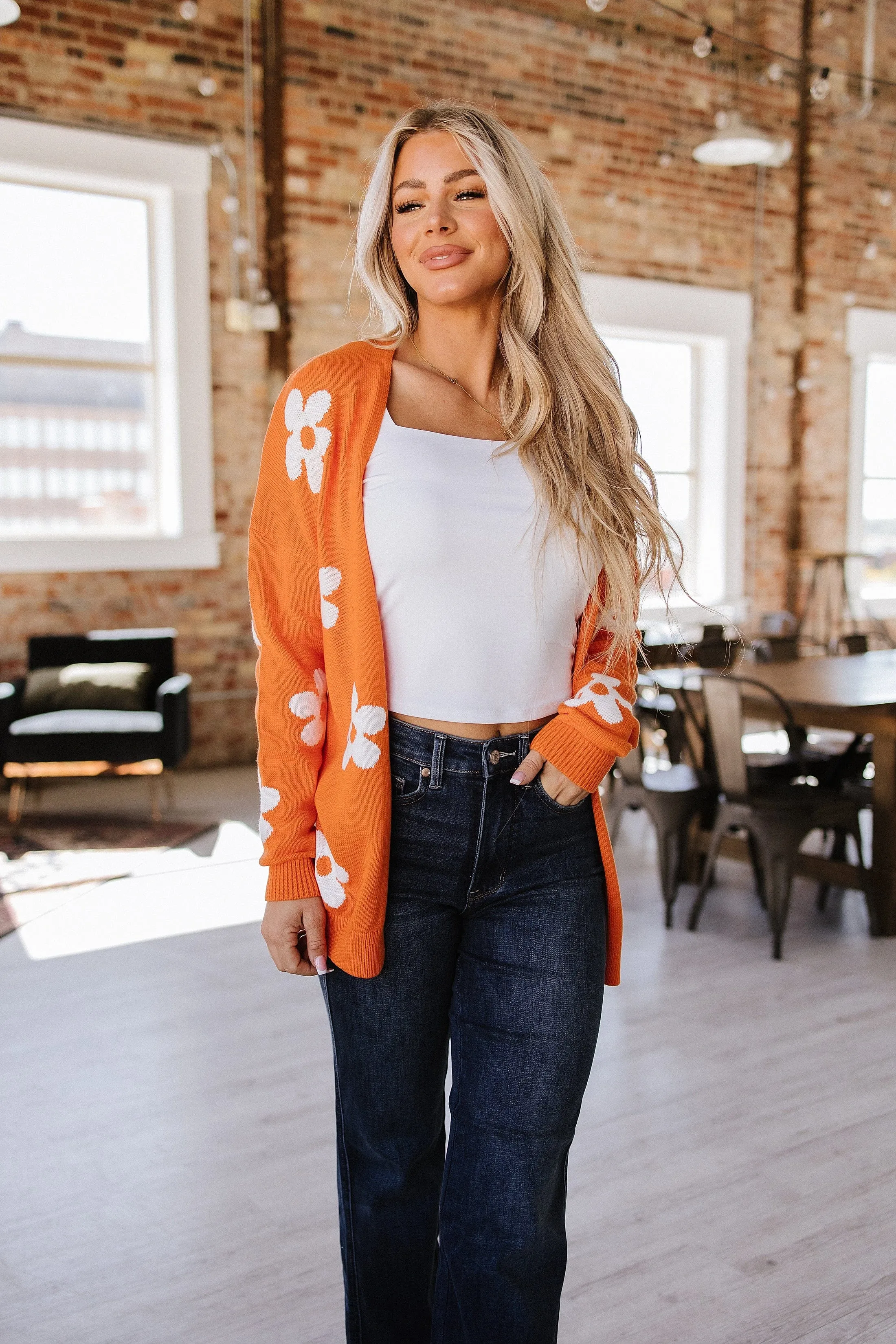 Alana Flower Drop Shoulder Cardigan | S-XL | PRE ORDER