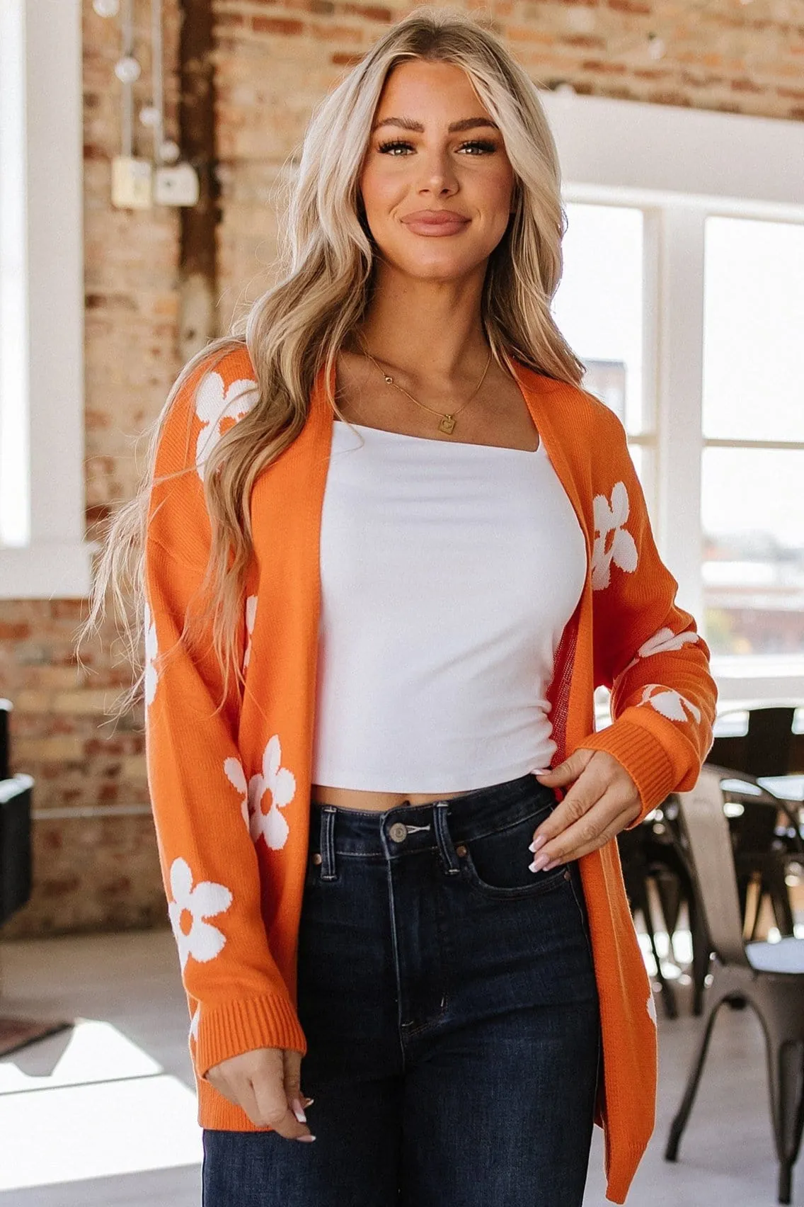 Alana Flower Drop Shoulder Cardigan | S-XL | PRE ORDER