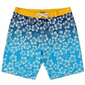 Alaska Libertarian Hawaiian Board Shorts - With Igloos and Porcupines