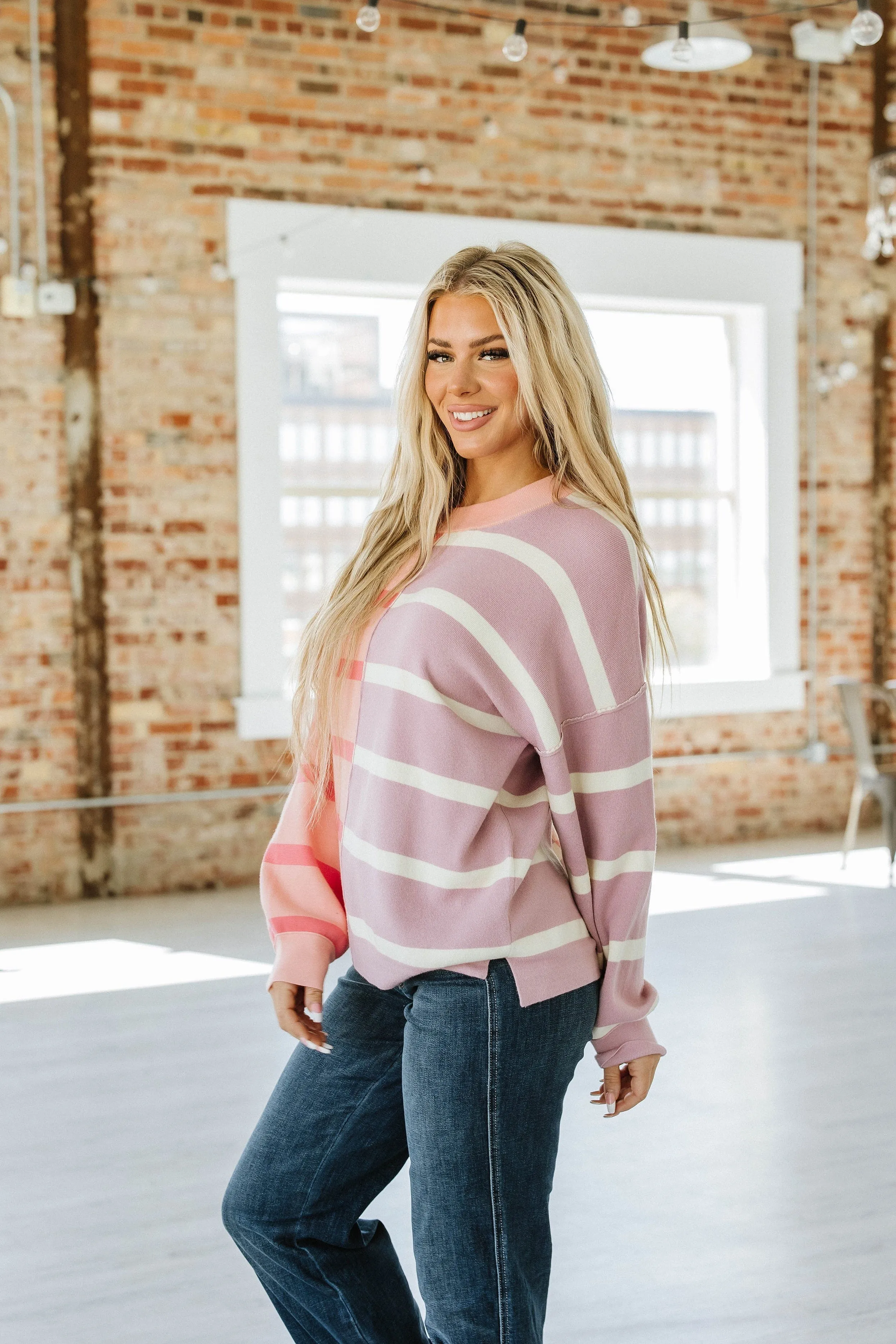 Arnie Striped Drop Shoulder Sweater | S-2XL | PRE ORDER