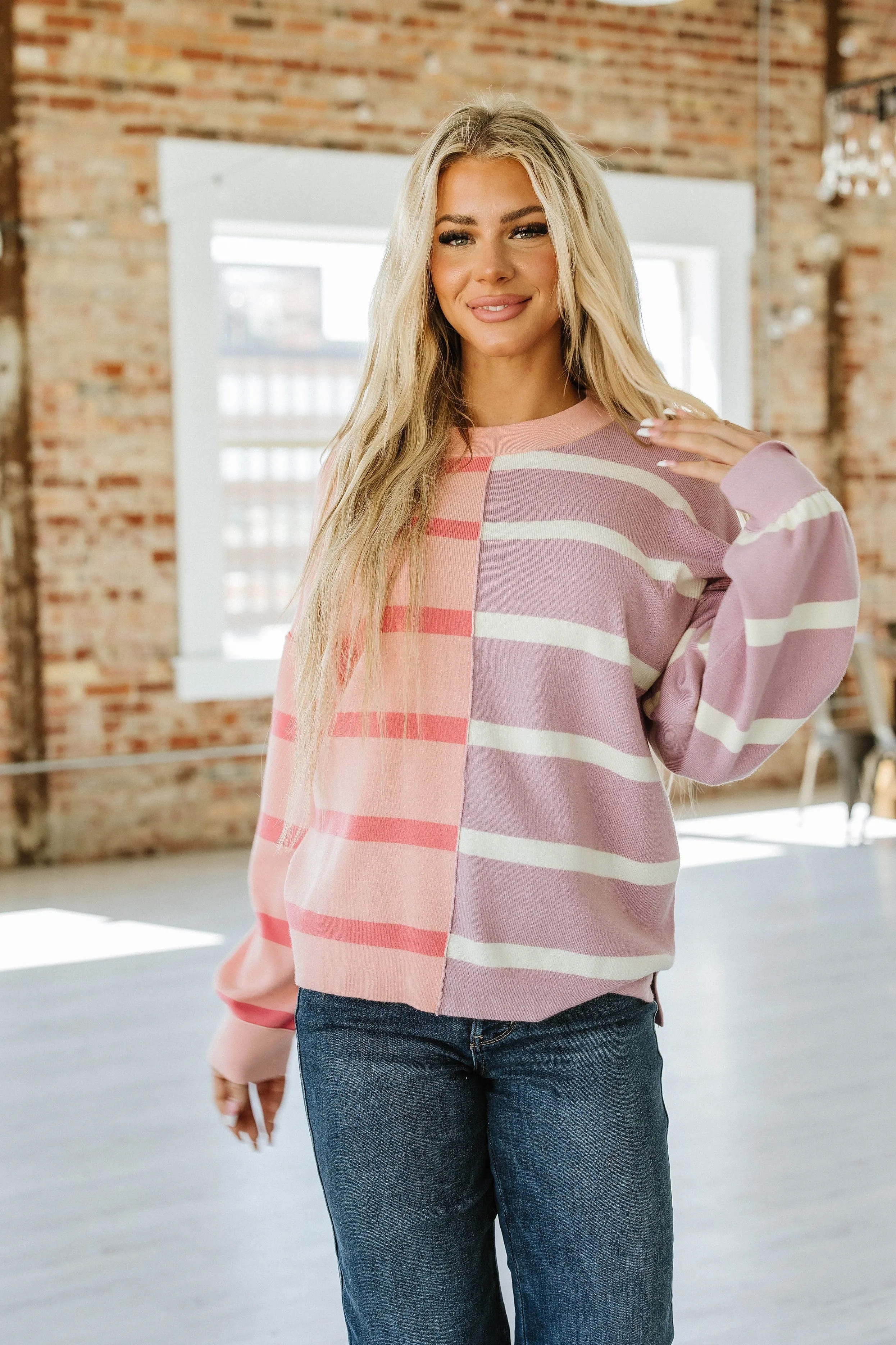 Arnie Striped Drop Shoulder Sweater | S-2XL | PRE ORDER