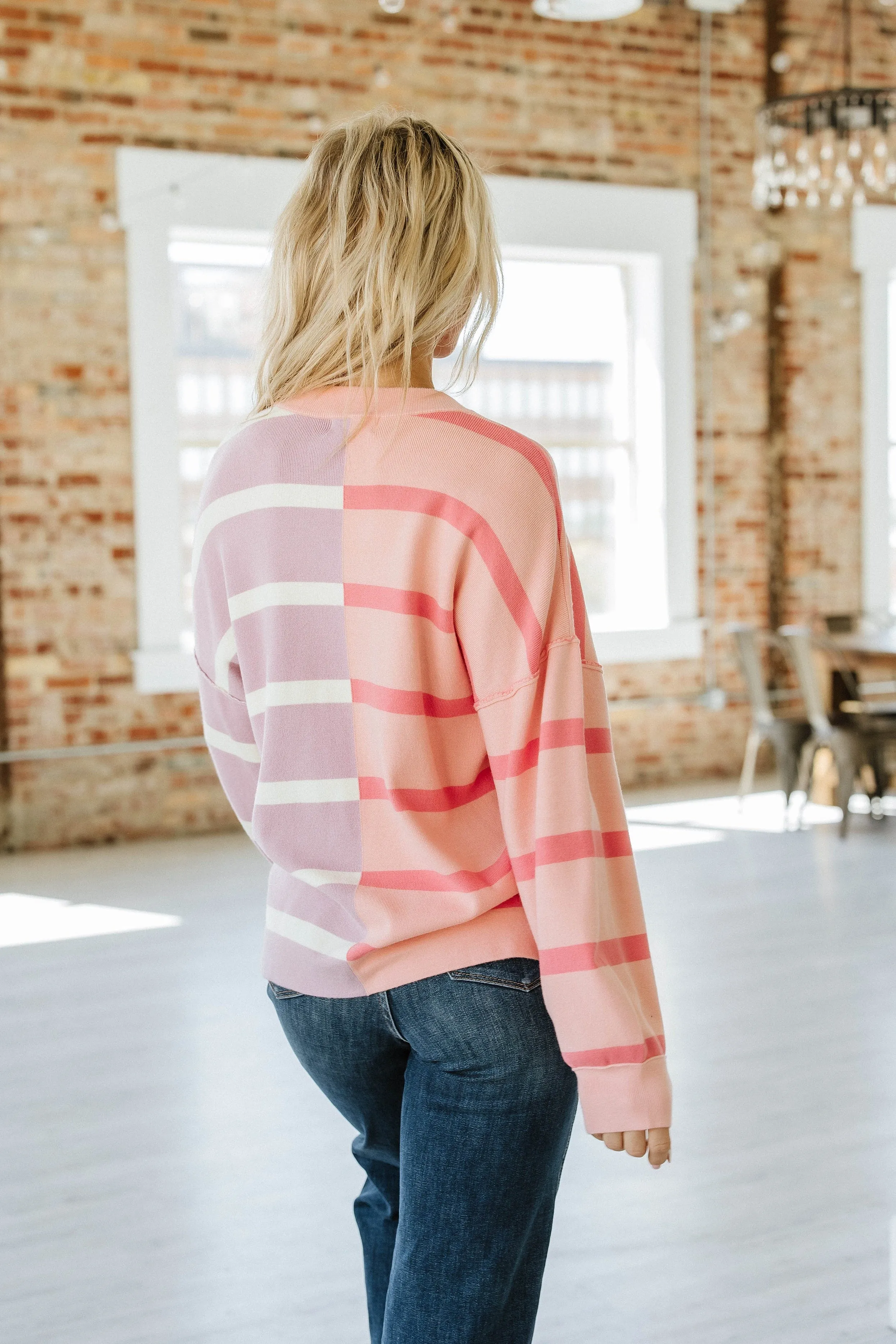 Arnie Striped Drop Shoulder Sweater | S-2XL | PRE ORDER