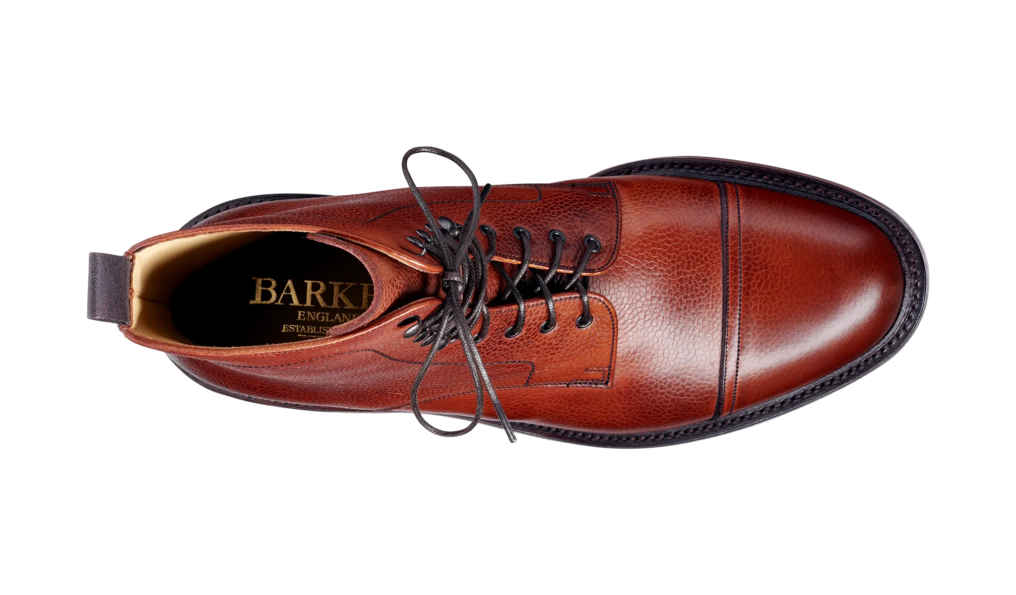 Barker Donegal Top-Cap Calf Leather Boot - Antique Rosewood Calf