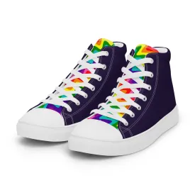 Blue and Original Pride Flag High Top Trainers (female sizes)