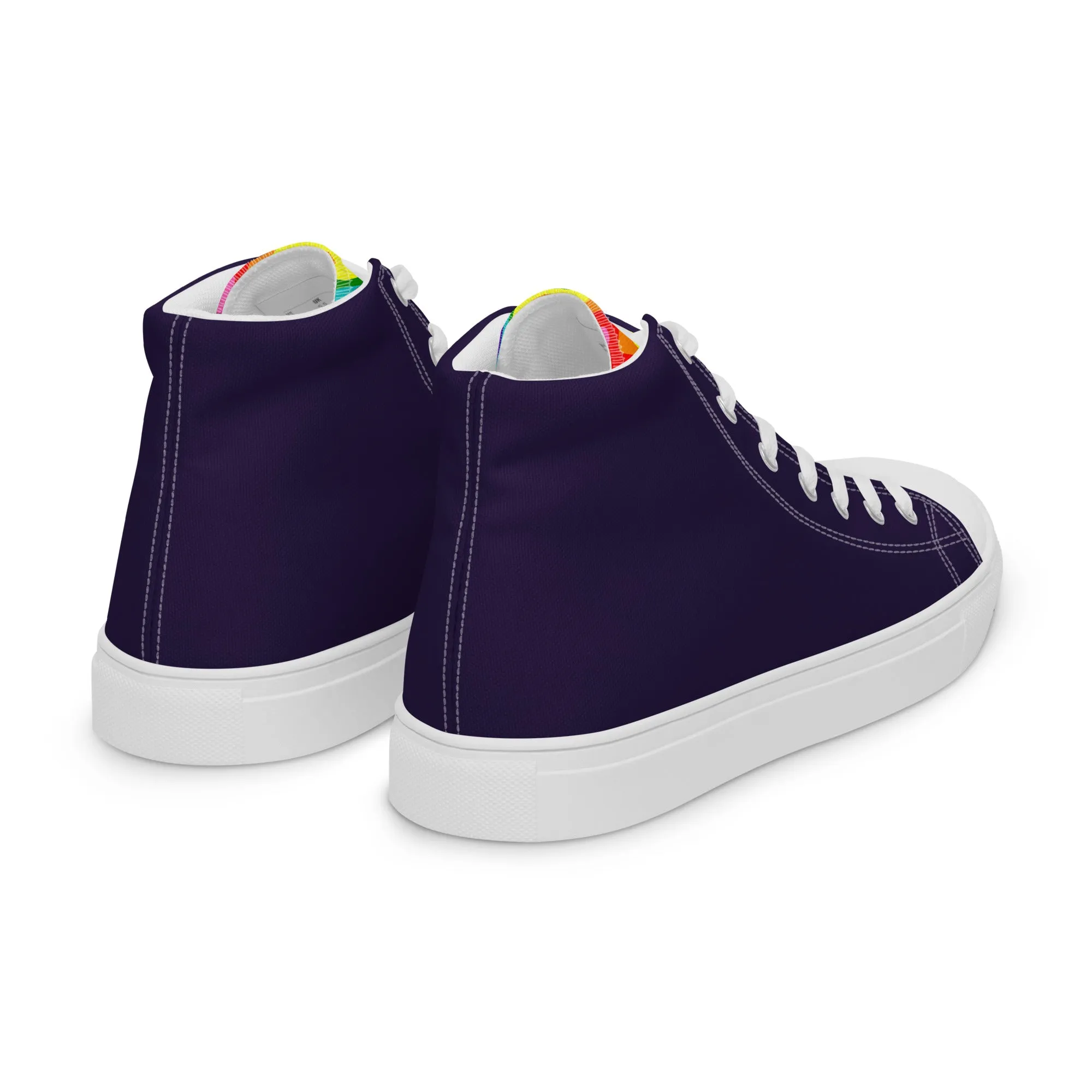 Blue and Original Pride Flag High Top Trainers (female sizes)