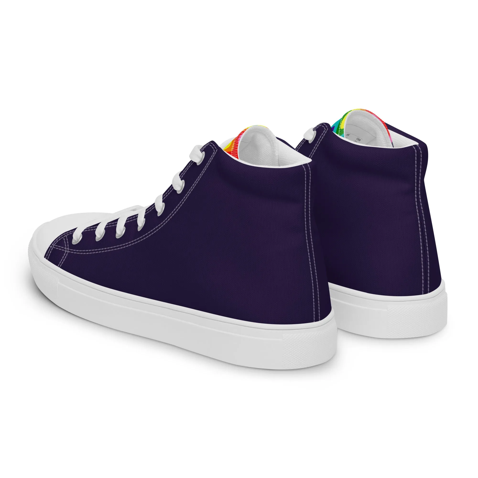 Blue and Original Pride Flag High Top Trainers (female sizes)