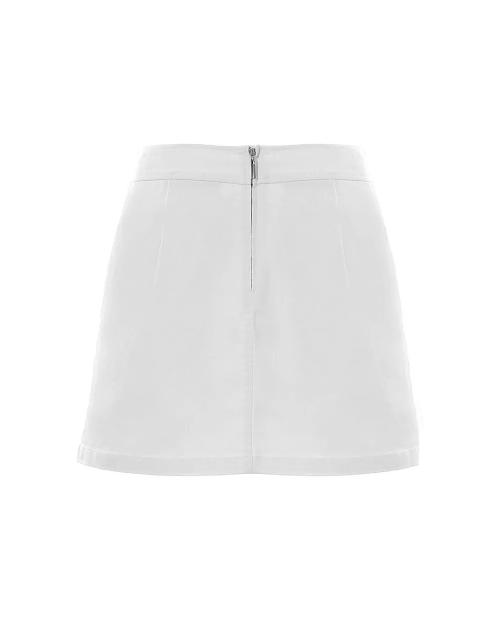 BORA AKSU Button Detail A-Line Denim Mini Skirt