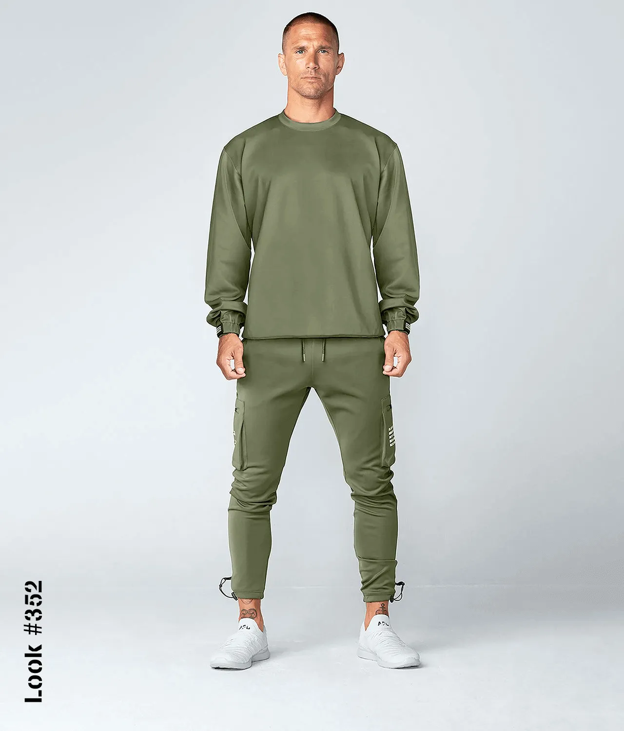 Born Tough Momentum Cargo Athletic Jogger Pants For Men Military Green