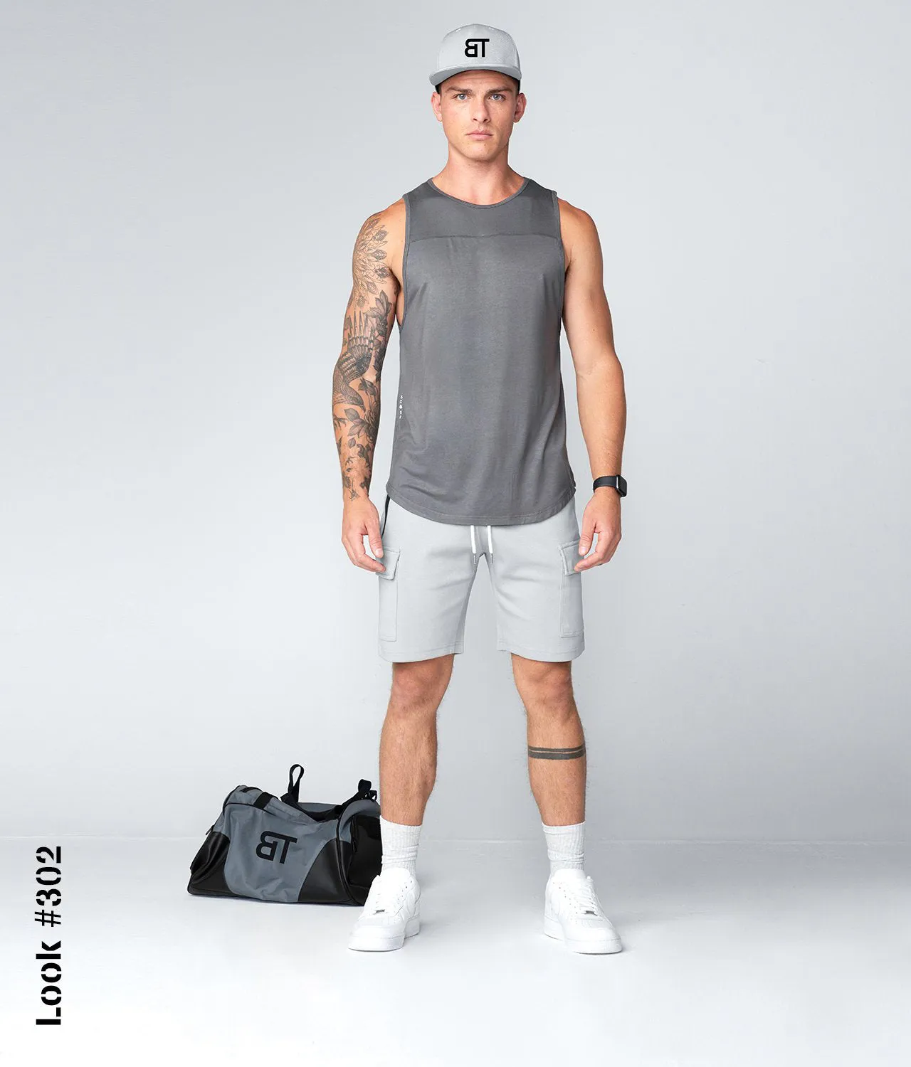 Born Tough Zippered Gray Crossfit Cargo Shorts for Men