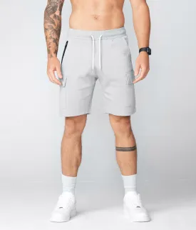 Born Tough Zippered Gray Crossfit Cargo Shorts for Men