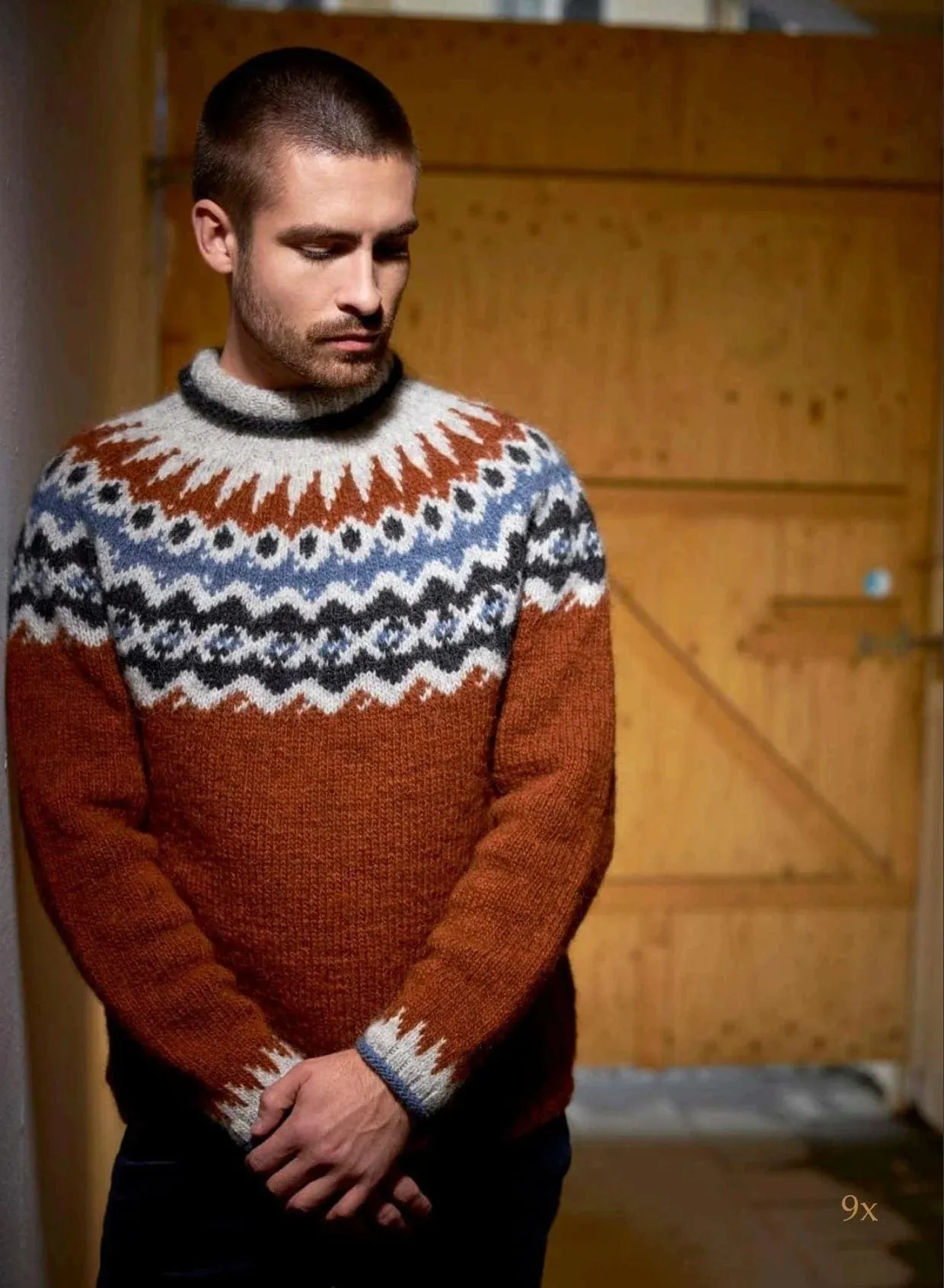 Brown Rust wool Sweater - Knitting Kit