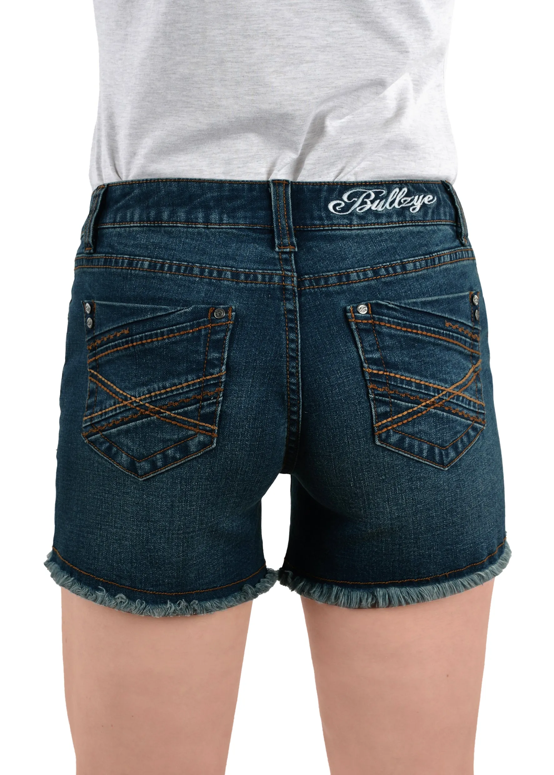 Bullzye Ladies Katrina Short - Dark Wash - B2S2302100