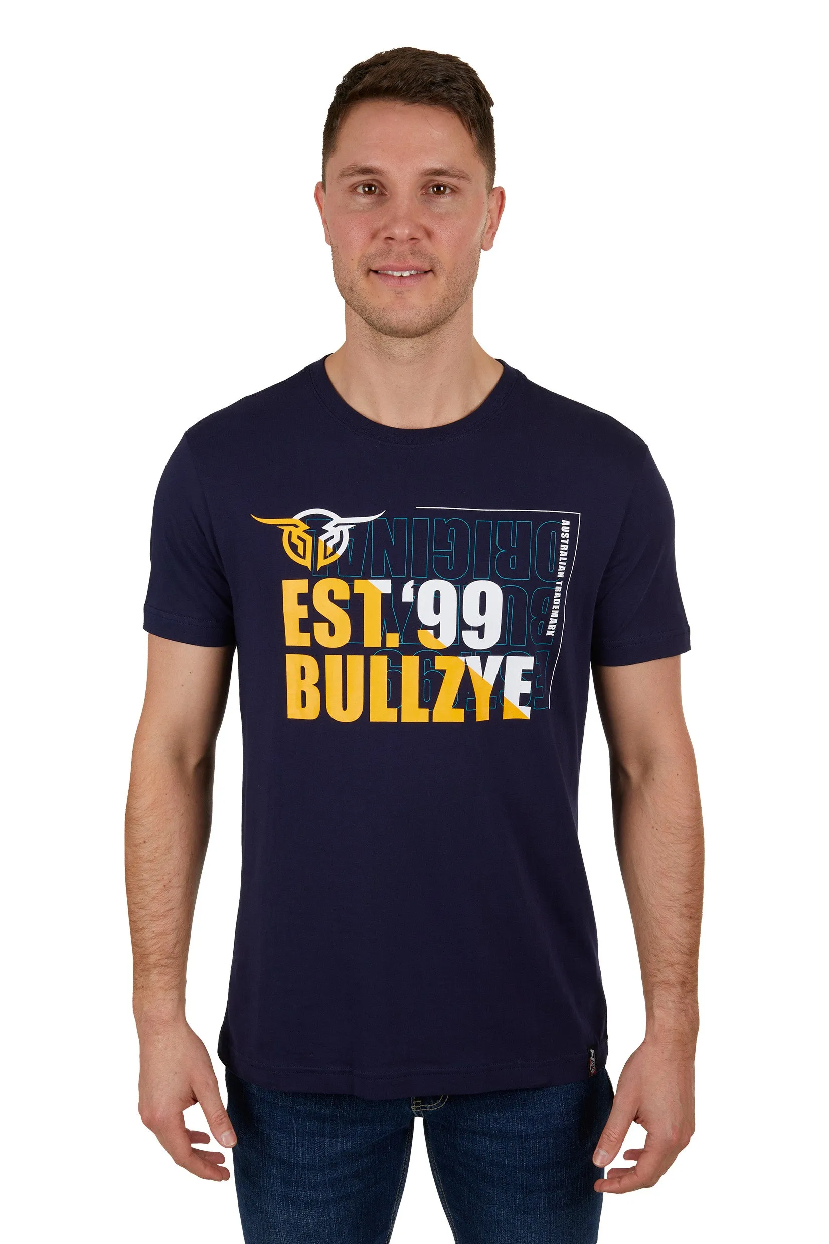 Bullzye Mens Guy S/S Tee - Navy - B3S1503298