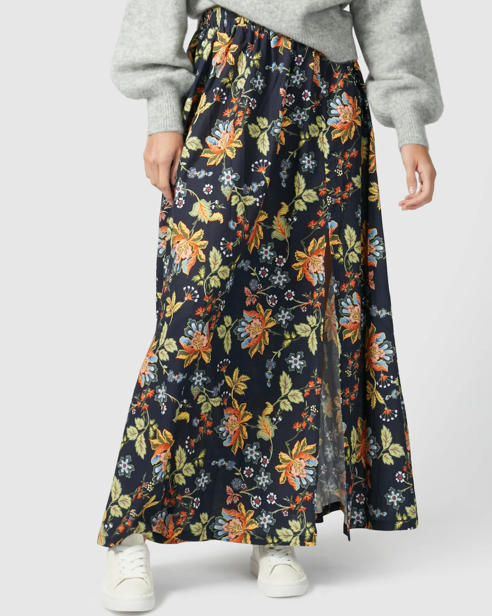 Capri Skirt - Navy Floral