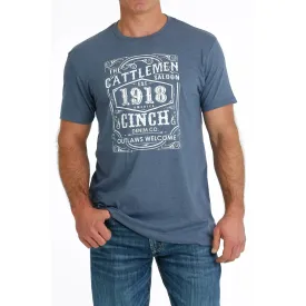 Cinch Mens The Cattlemen Saloon Tee - Blue - MTT1690603