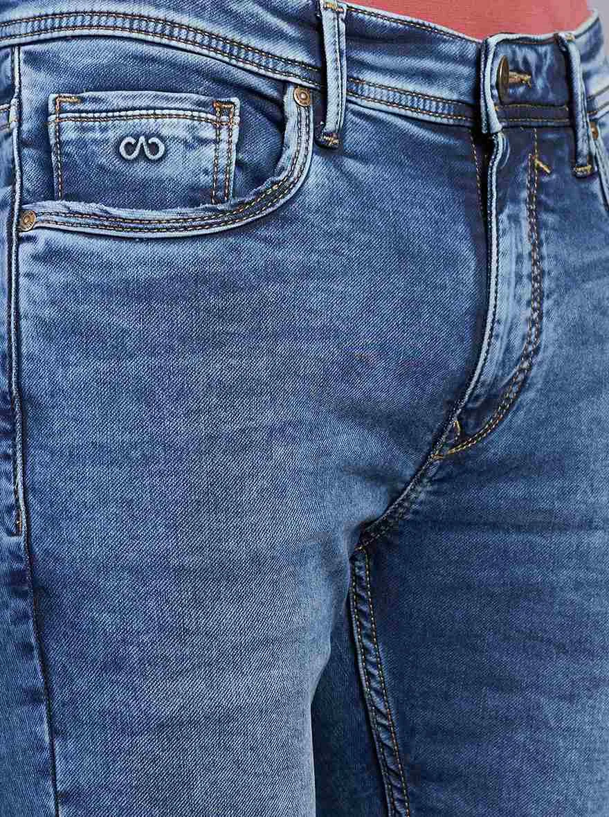 Cloudy Blue Washed Rider Fit Jeans | JadeBlue