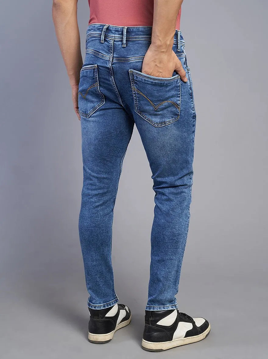 Cloudy Blue Washed Rider Fit Jeans | JadeBlue