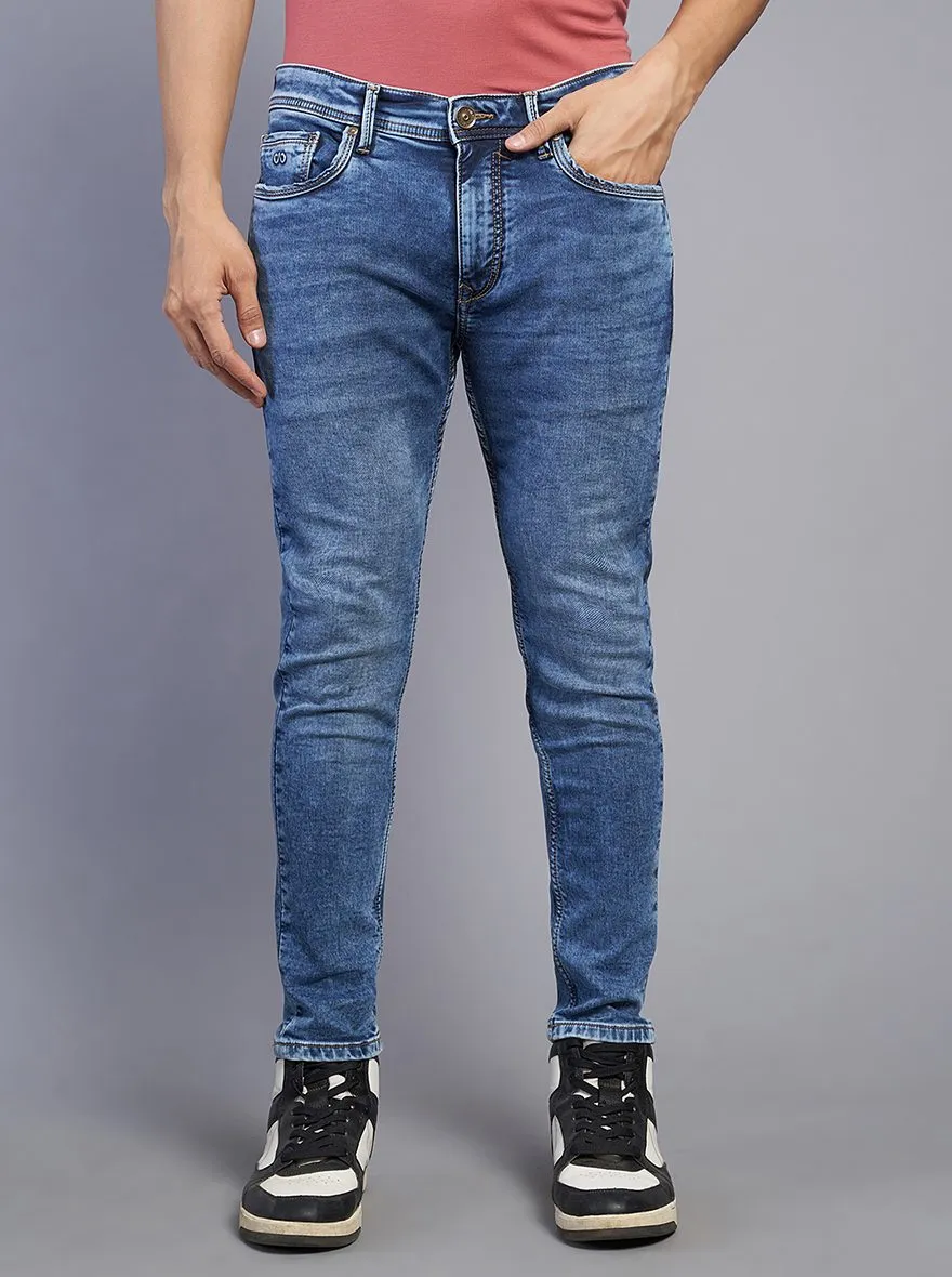 Cloudy Blue Washed Rider Fit Jeans | JadeBlue