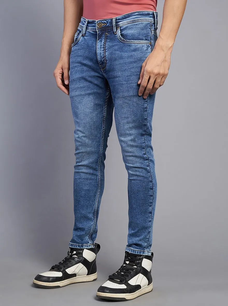 Cloudy Blue Washed Rider Fit Jeans | JadeBlue