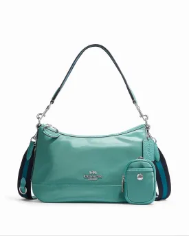 Coach Women's Blue Green Multi Ellis Shoulder Bag