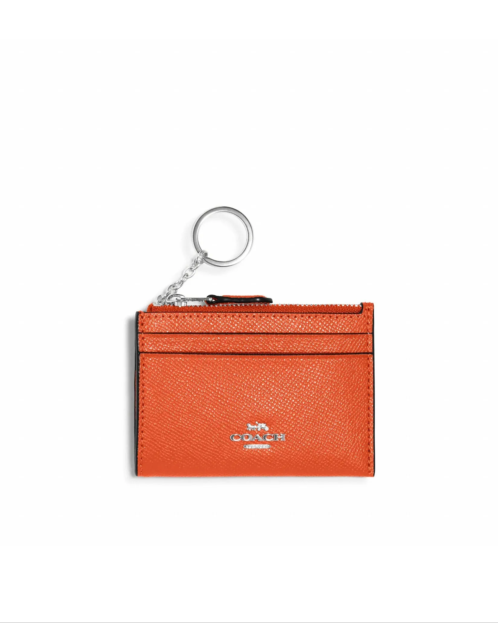 Coach Women's Bright Orange Mini Skinny Id Case