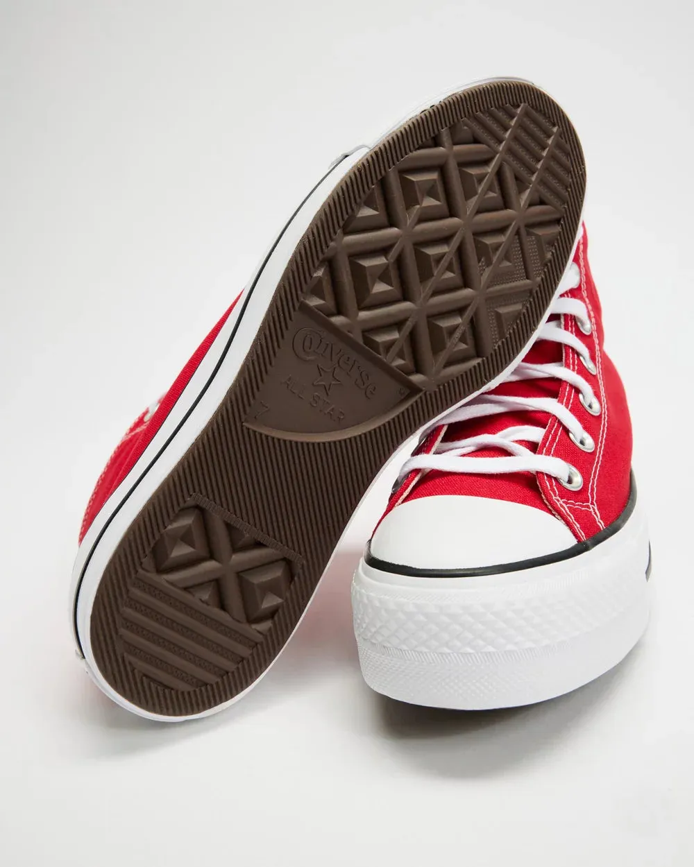 CONVERSE WOMEN'S CHUCK TAYLOR LIFT RED SNEAKER SHOES