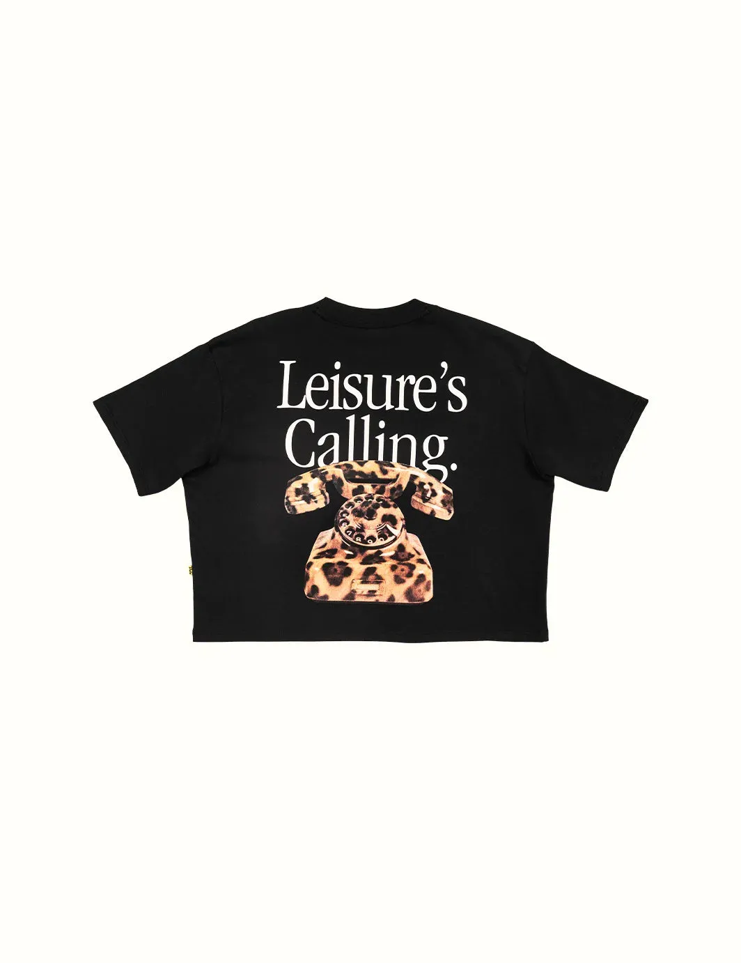 Duvin Women CAT CALL CROP TEE - BLACK