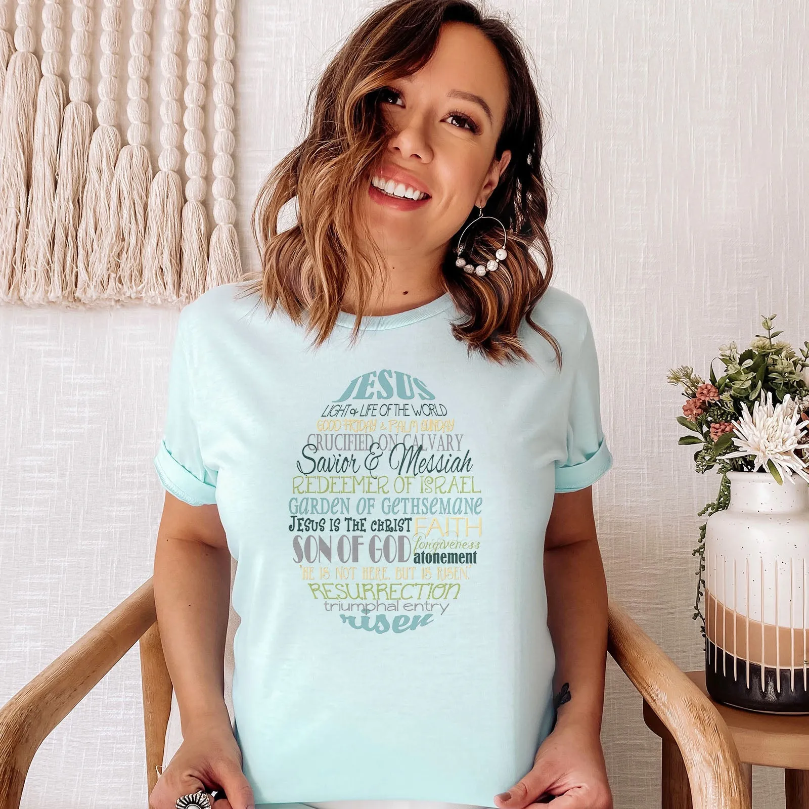 Easter Egg Subway Tee Shirts For Women - Christian Easter T Shirts