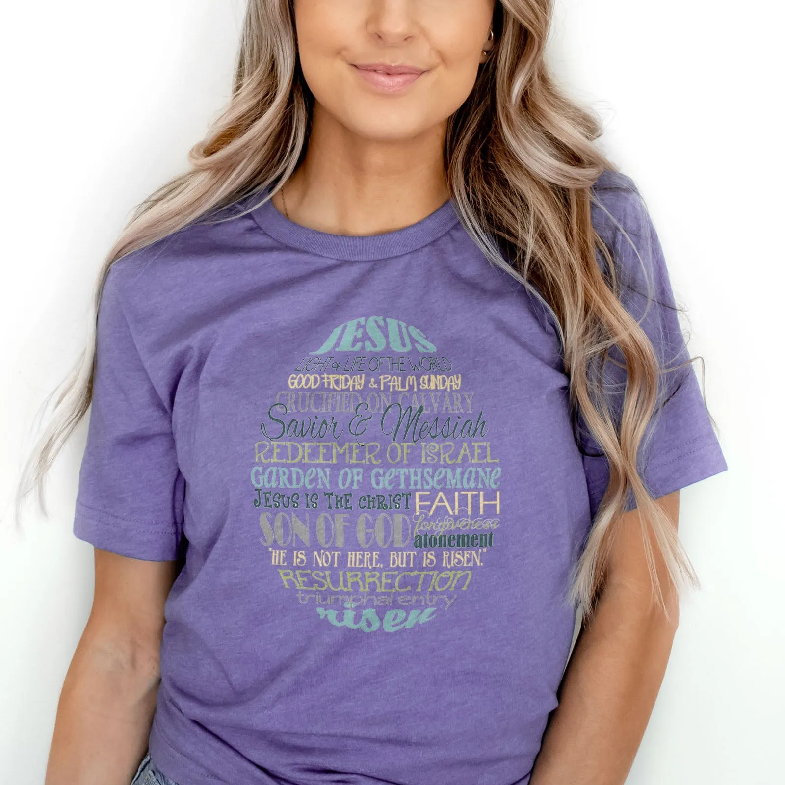 Easter Egg Subway Tee Shirts For Women - Christian Easter T Shirts