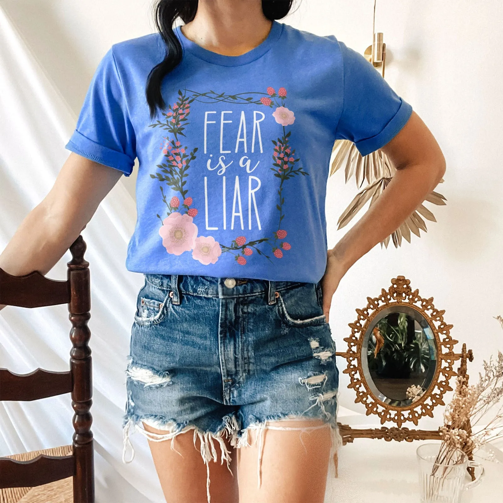 Fear is a Liar Tee Shirts For Women - Christian Shirts for Women - Religious Tee Shirts