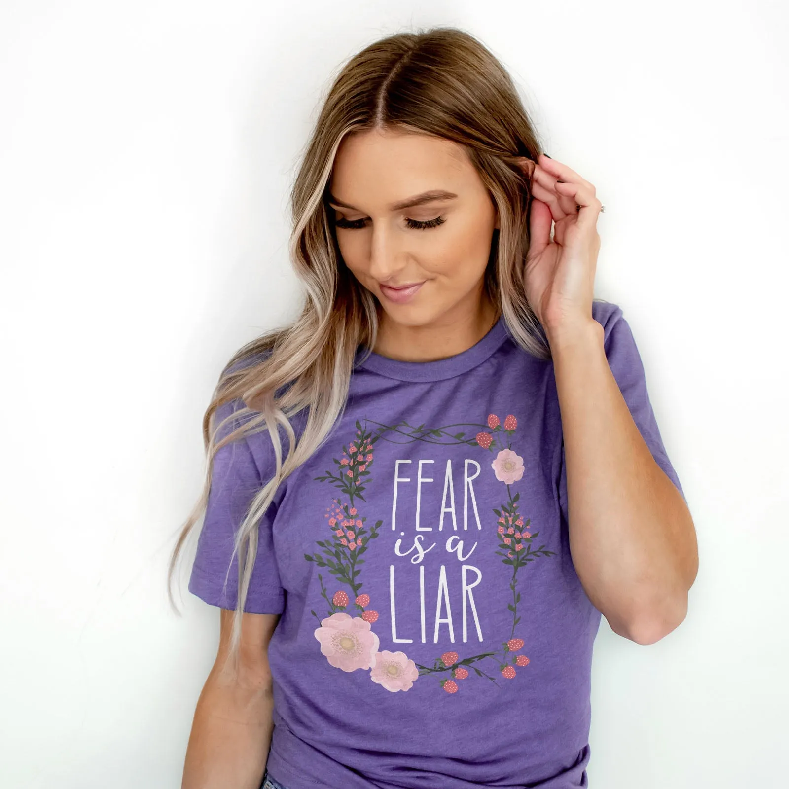 Fear is a Liar Tee Shirts For Women - Christian Shirts for Women - Religious Tee Shirts