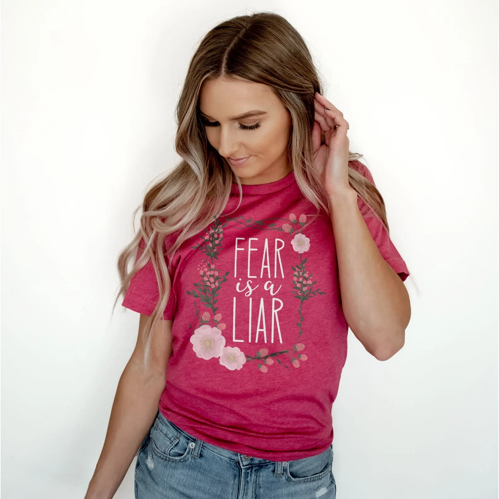 Fear is a Liar Tee Shirts For Women - Christian Shirts for Women - Religious Tee Shirts