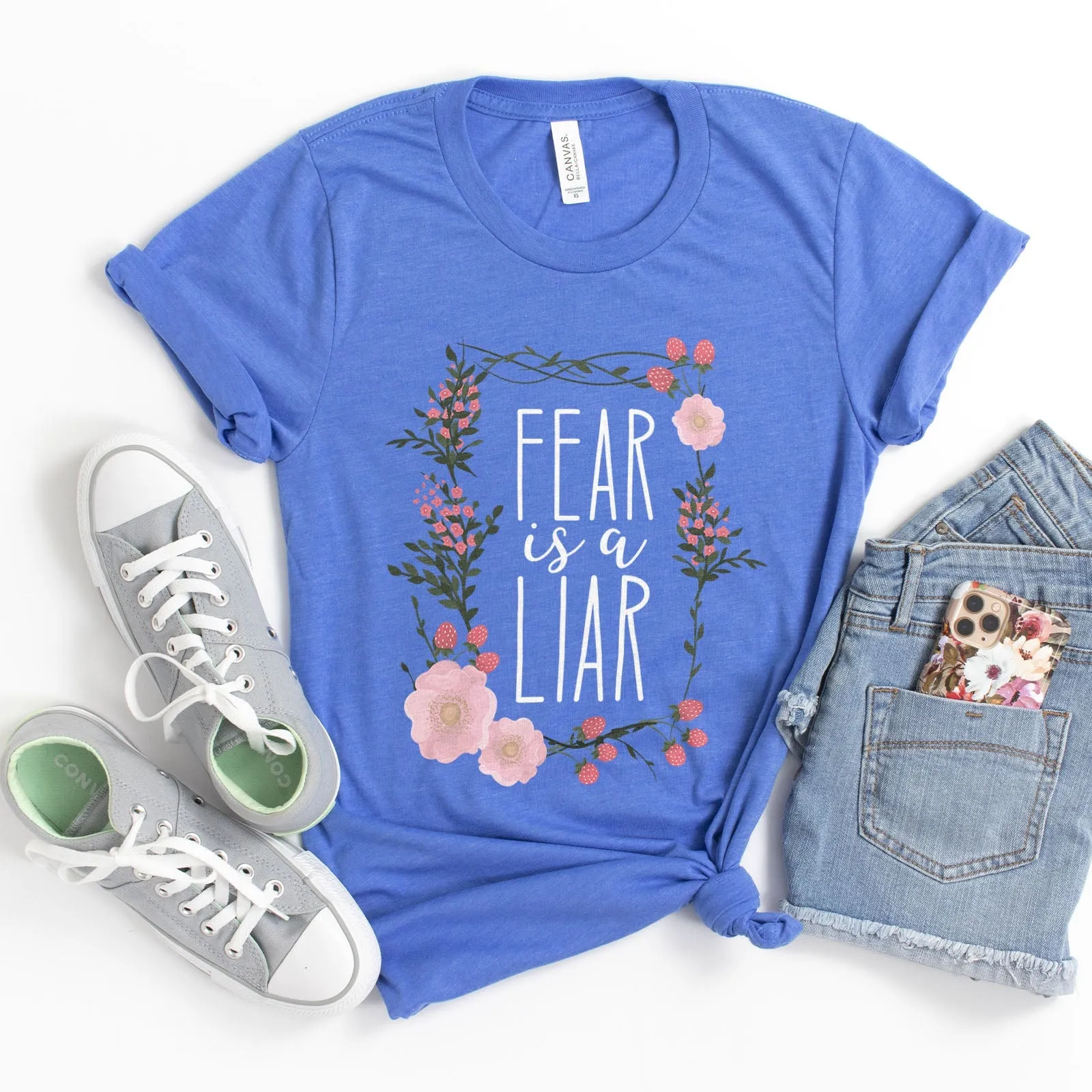 Fear is a Liar Tee Shirts For Women - Christian Shirts for Women - Religious Tee Shirts