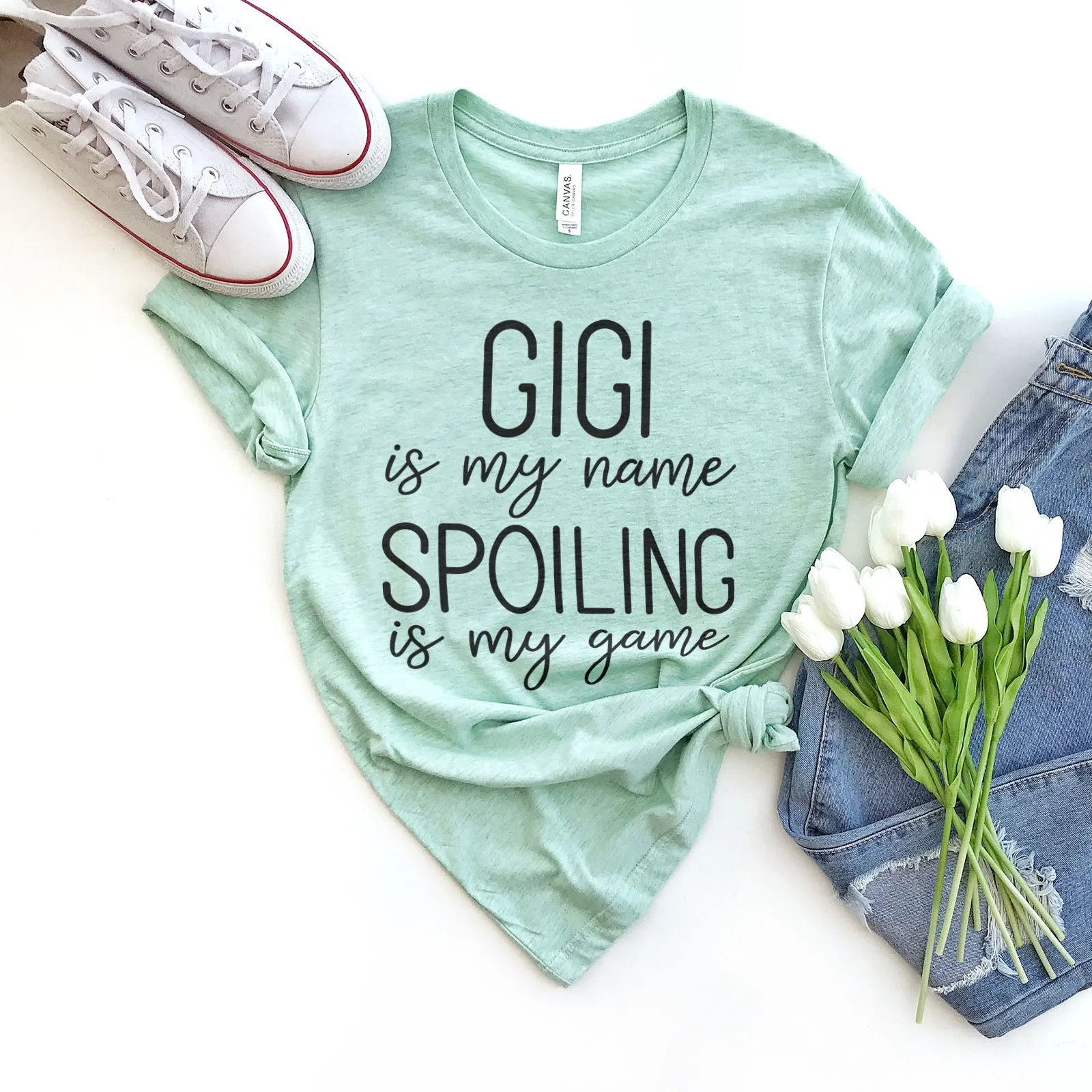 Gigi Is My Name Spoiling Is My Game Tee Shirts For Women - Christian Shirts for Women - Religious Tee Shirts