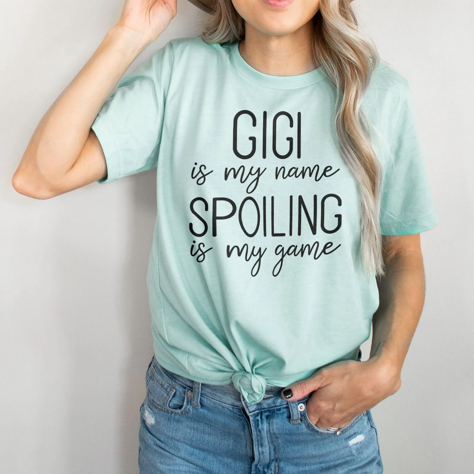 Gigi Is My Name Spoiling Is My Game Tee Shirts For Women - Christian Shirts for Women - Religious Tee Shirts