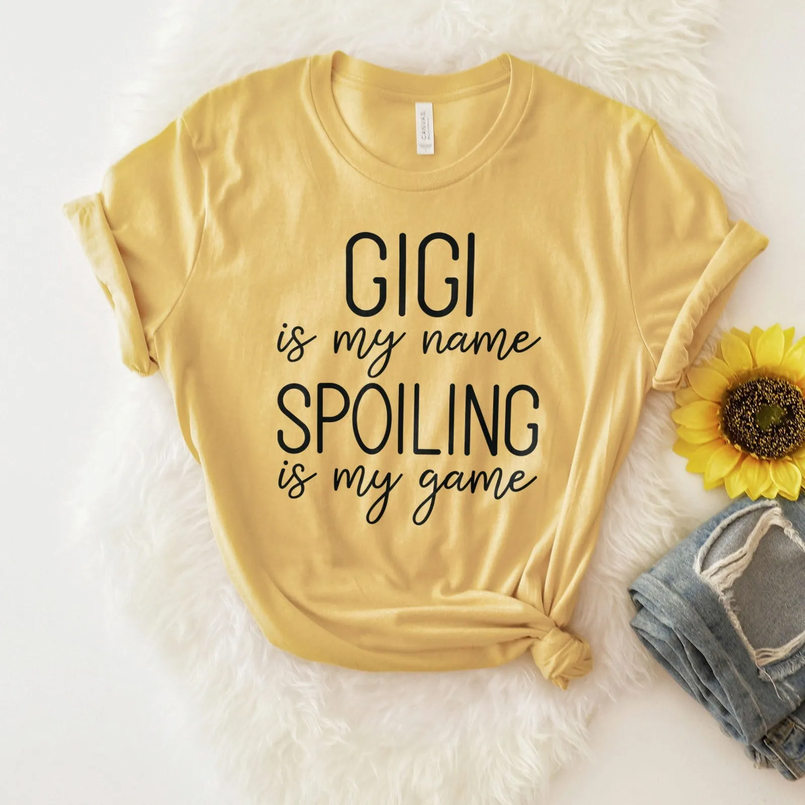 Gigi Is My Name Spoiling Is My Game Tee Shirts For Women - Christian Shirts for Women - Religious Tee Shirts