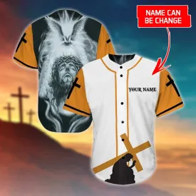 God Jesus Cross Custom Baseball Jersey - Personalized Jesus Baseball Jersey For Men and Women