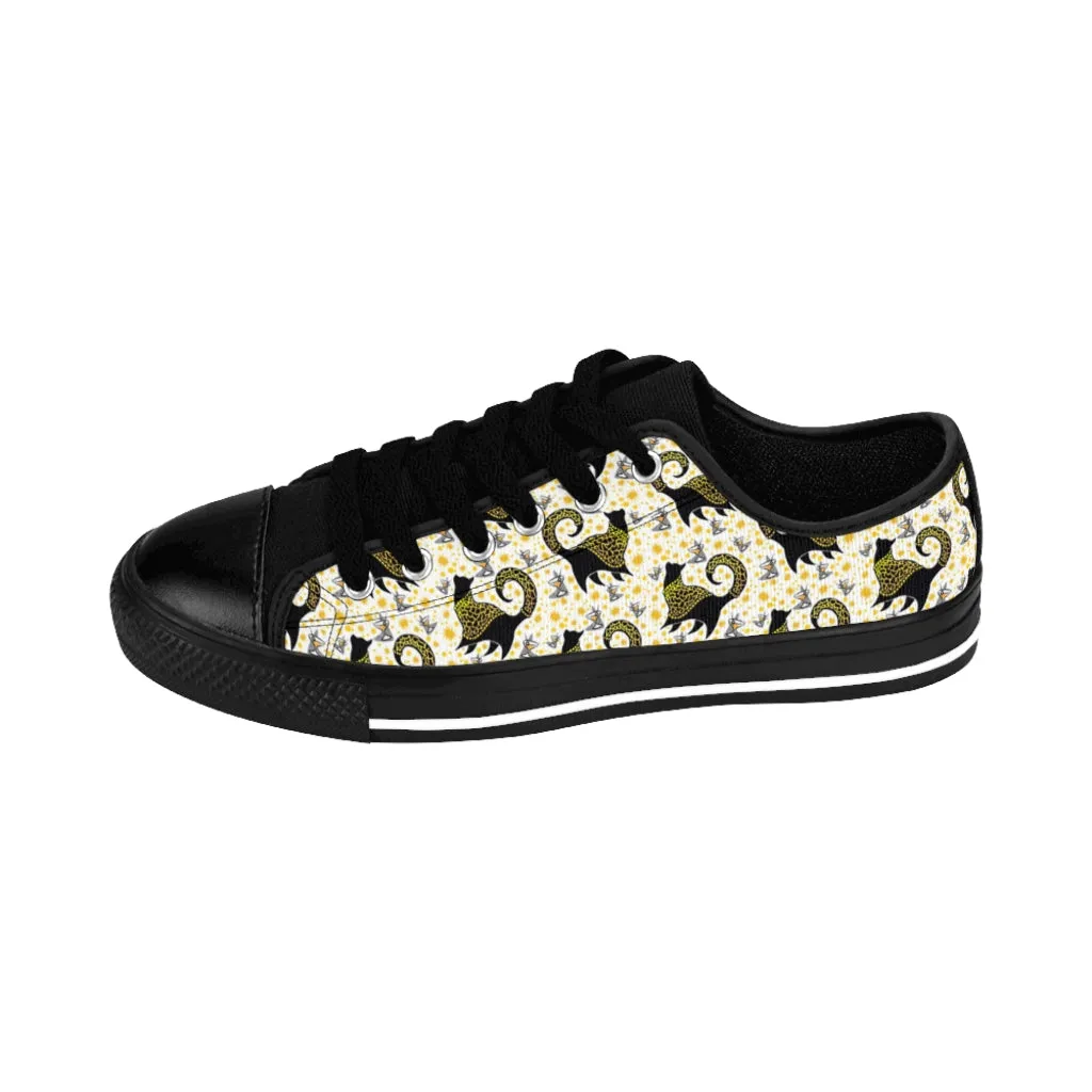 Gold Snooty Cats Cocktails Women's Sneakers