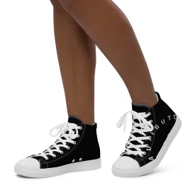 HauteButch Black Canvas High Top Shoes