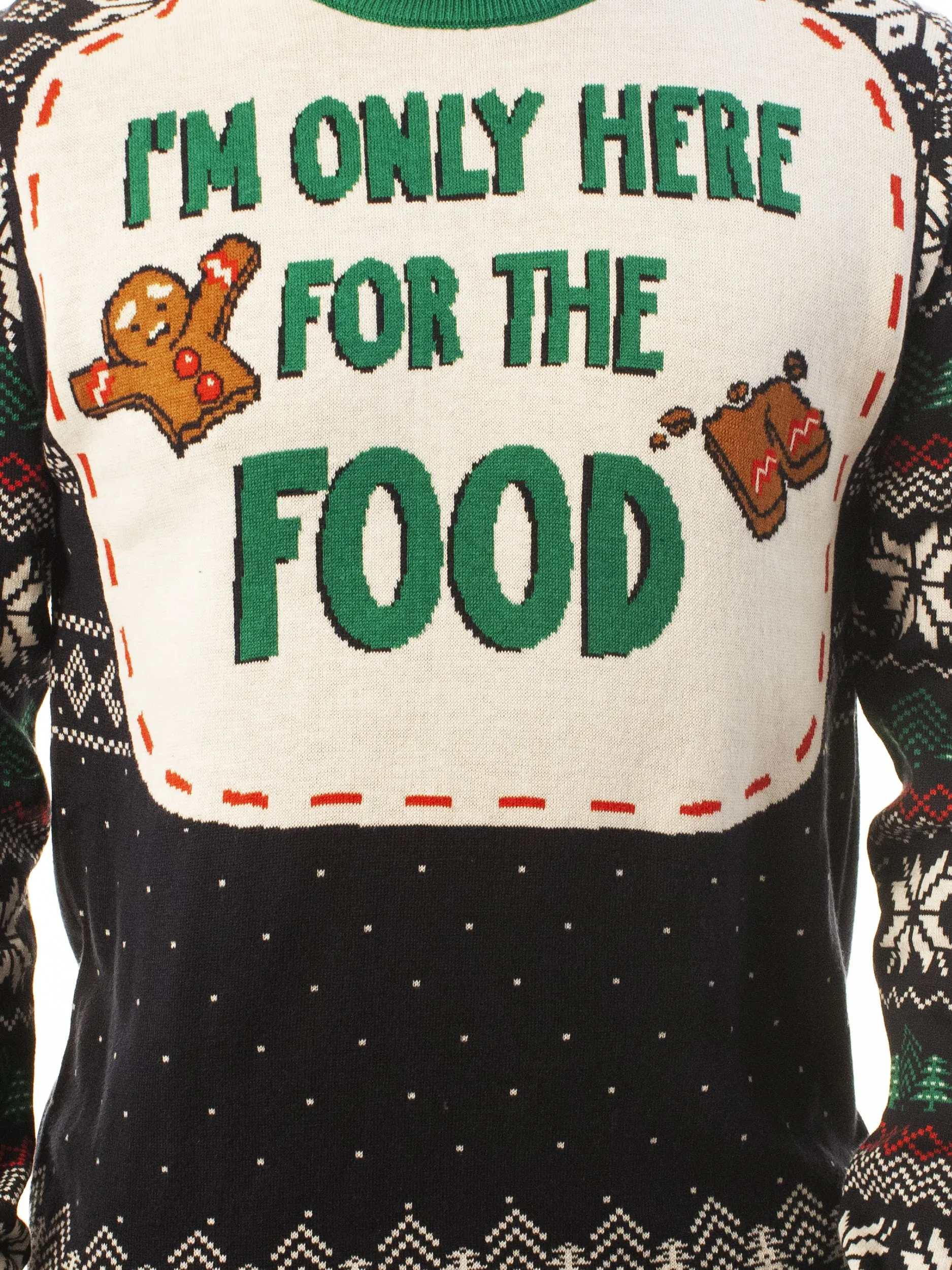 Here For The Food | Ugly Christmas Sweater For Men & Women | Unisex Sizing