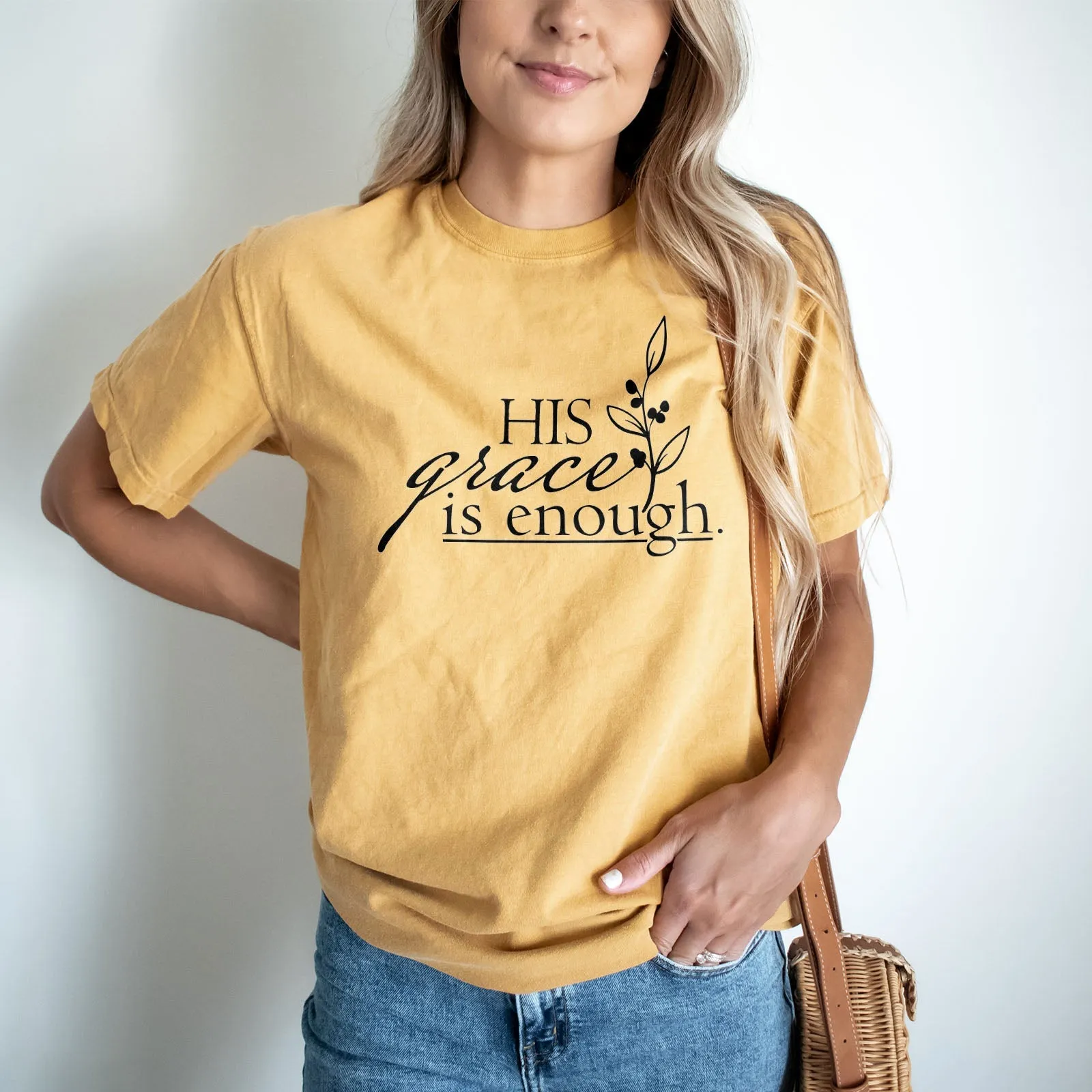 His Grace is Enough Tee Shirts For Women - Christian Shirts for Women - Religious Tee Shirts