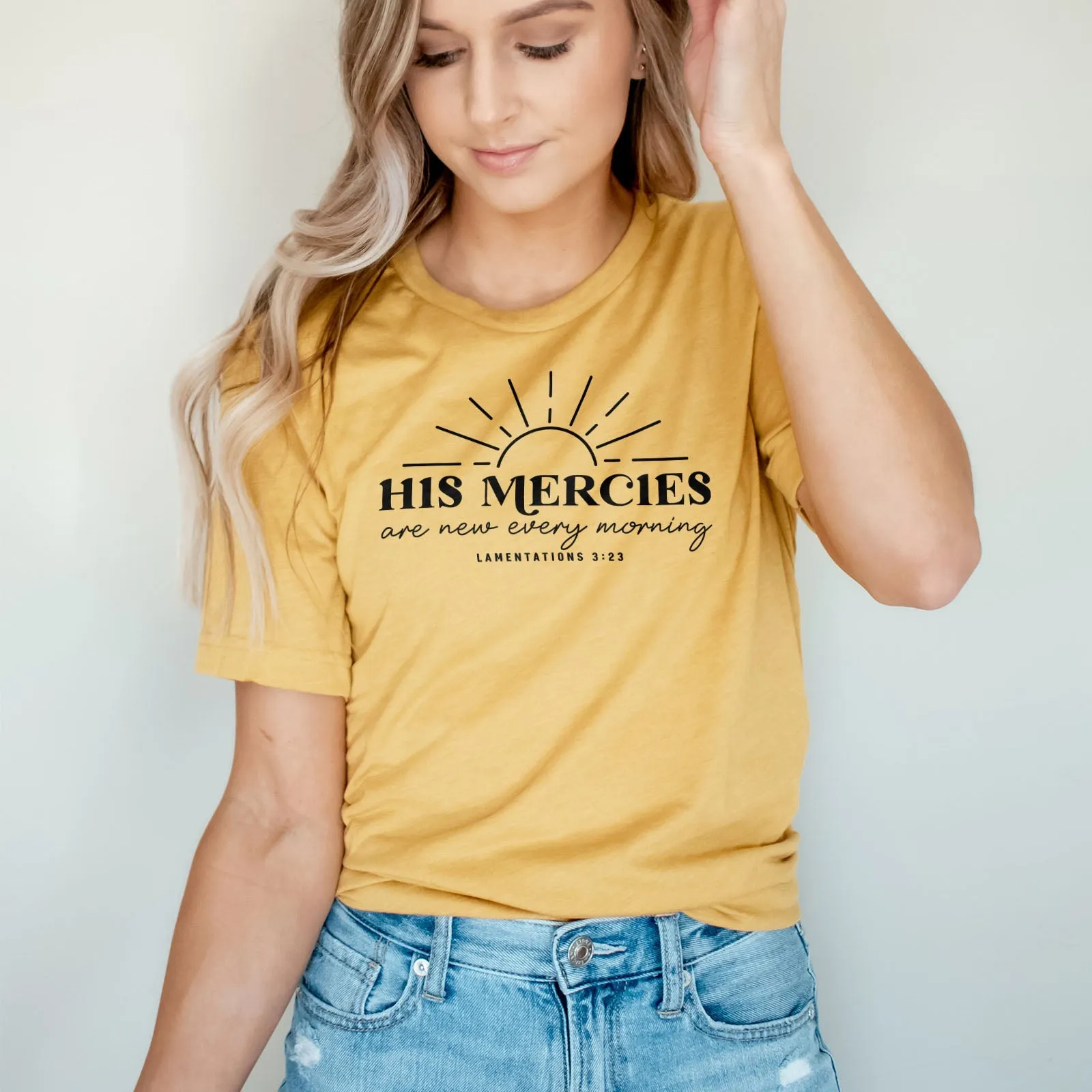 His Mercies Are Tee Shirts For Women - Christian Shirts for Women - Religious Tee Shirts