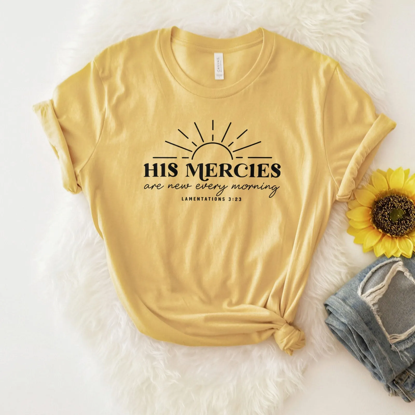 His Mercies Are Tee Shirts For Women - Christian Shirts for Women - Religious Tee Shirts