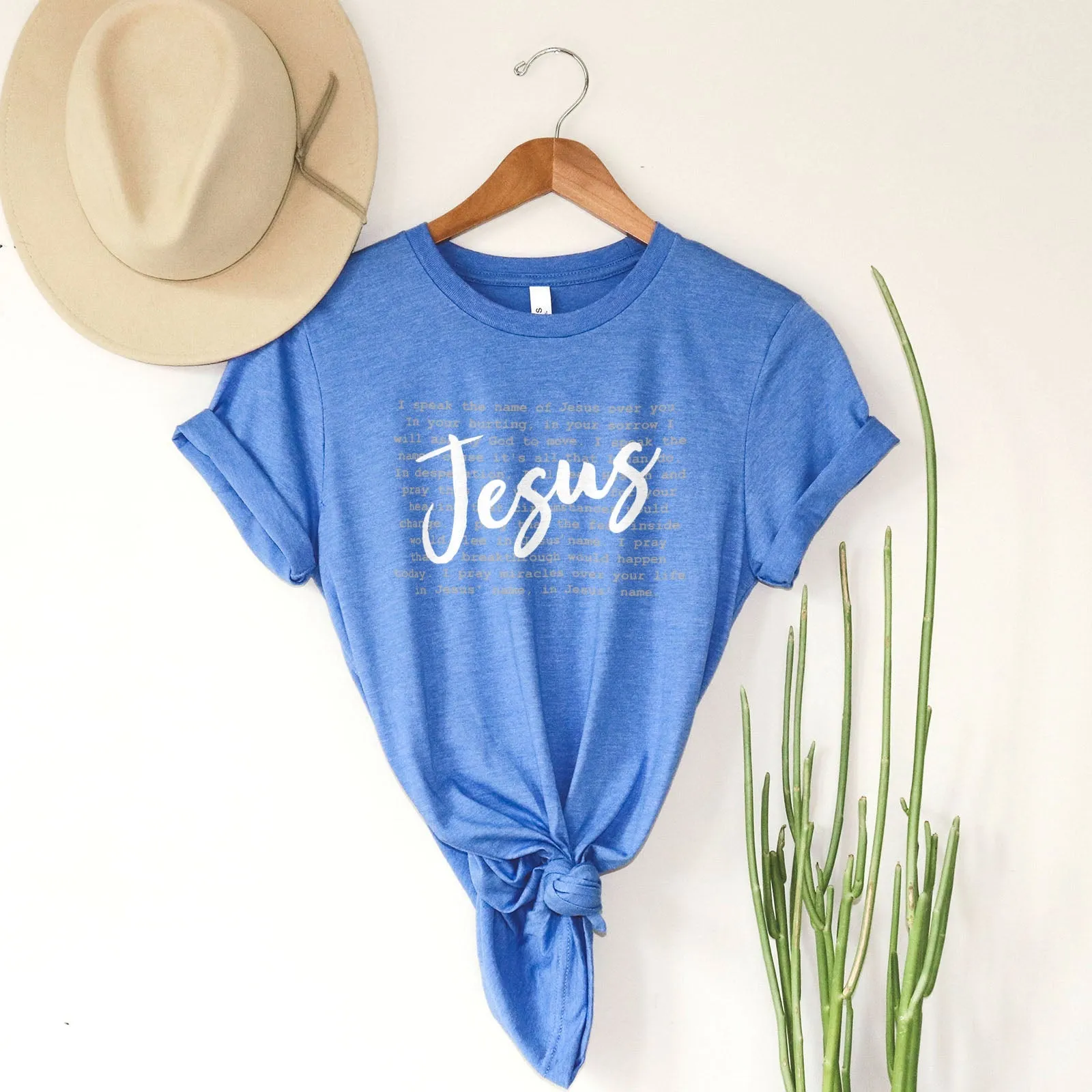 I Speak The Name of Jesus Tee Shirts For Women - Christian Shirts for Women - Religious Tee Shirts