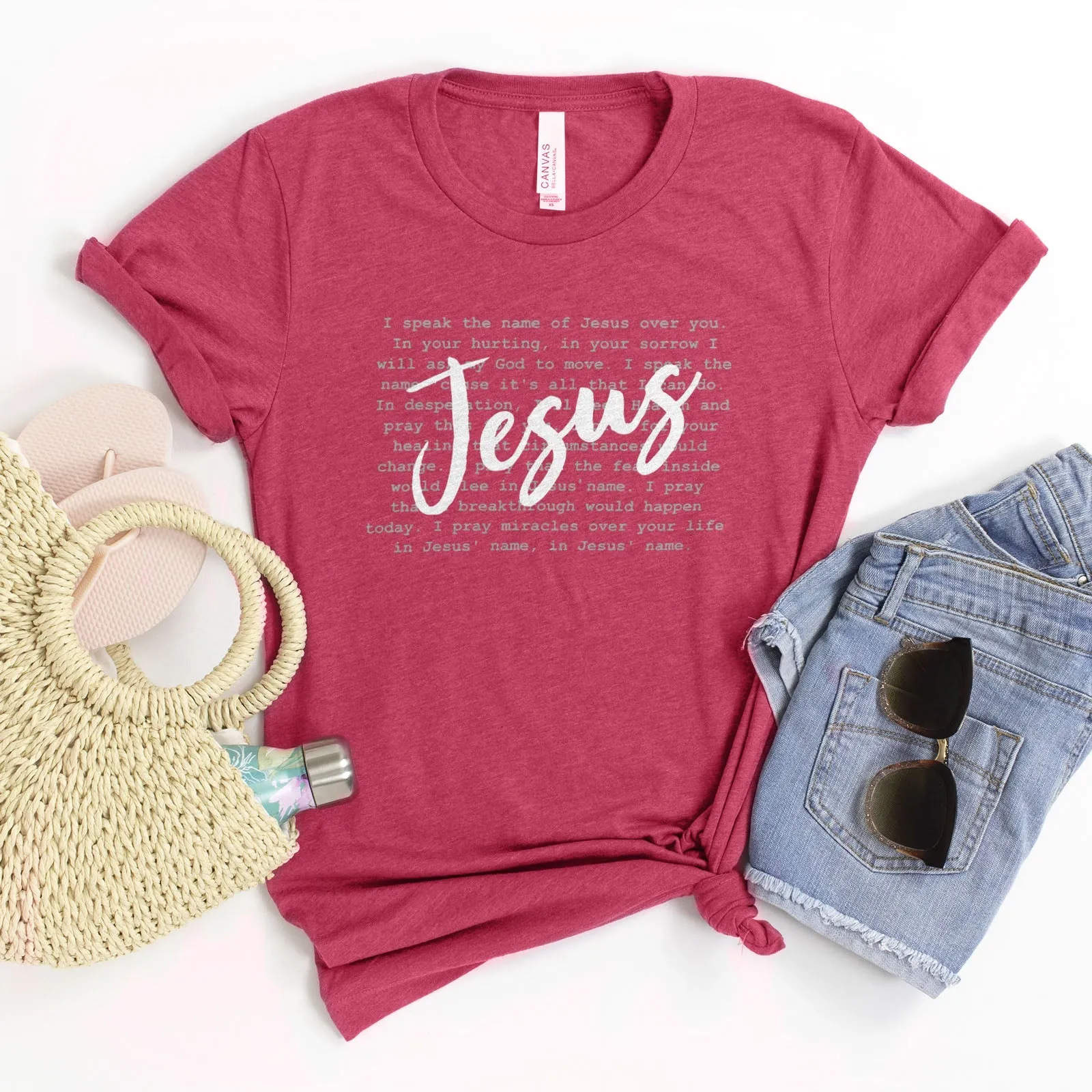 I Speak The Name of Jesus Tee Shirts For Women - Christian Shirts for Women - Religious Tee Shirts