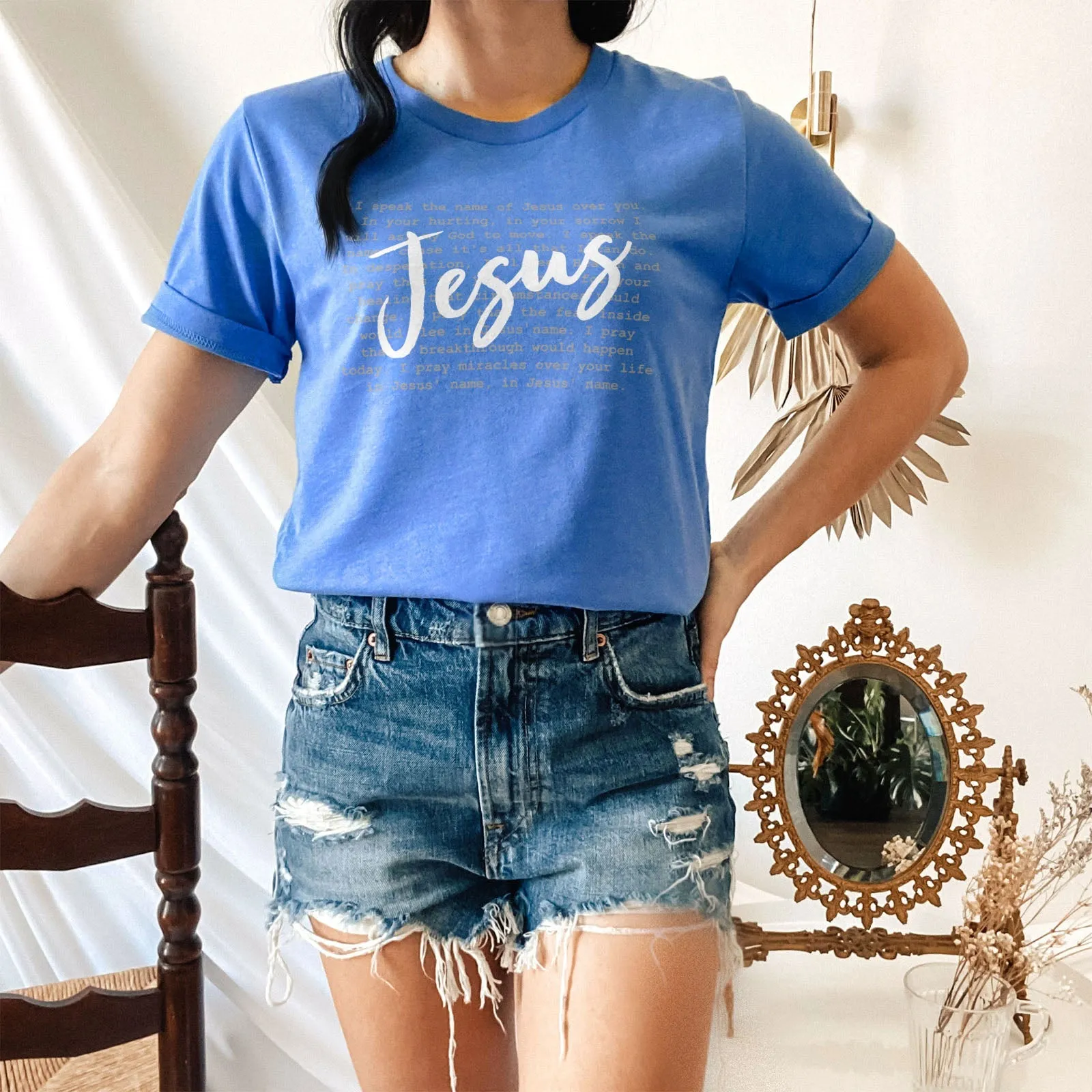 I Speak The Name of Jesus Tee Shirts For Women - Christian Shirts for Women - Religious Tee Shirts