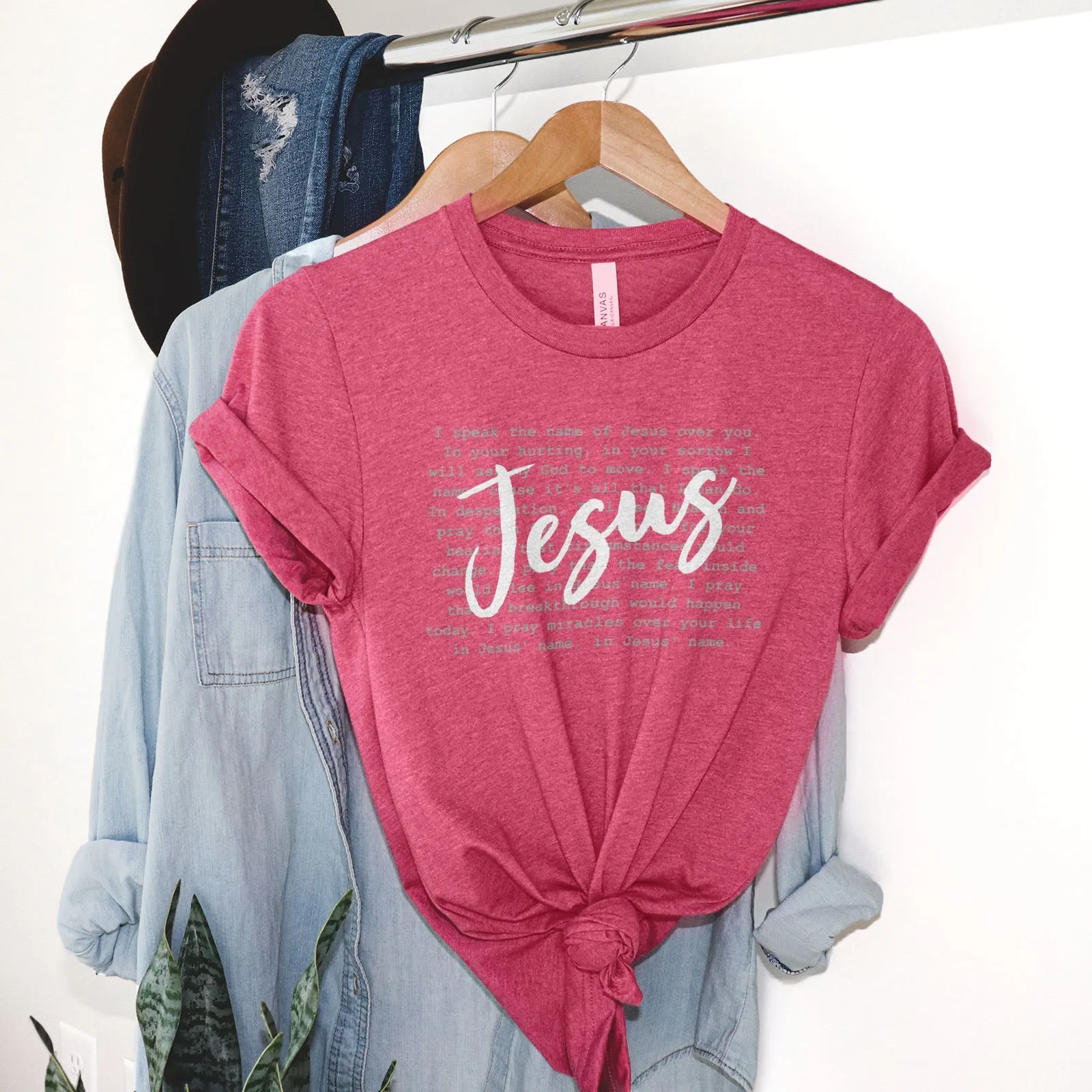 I Speak The Name of Jesus Tee Shirts For Women - Christian Shirts for Women - Religious Tee Shirts