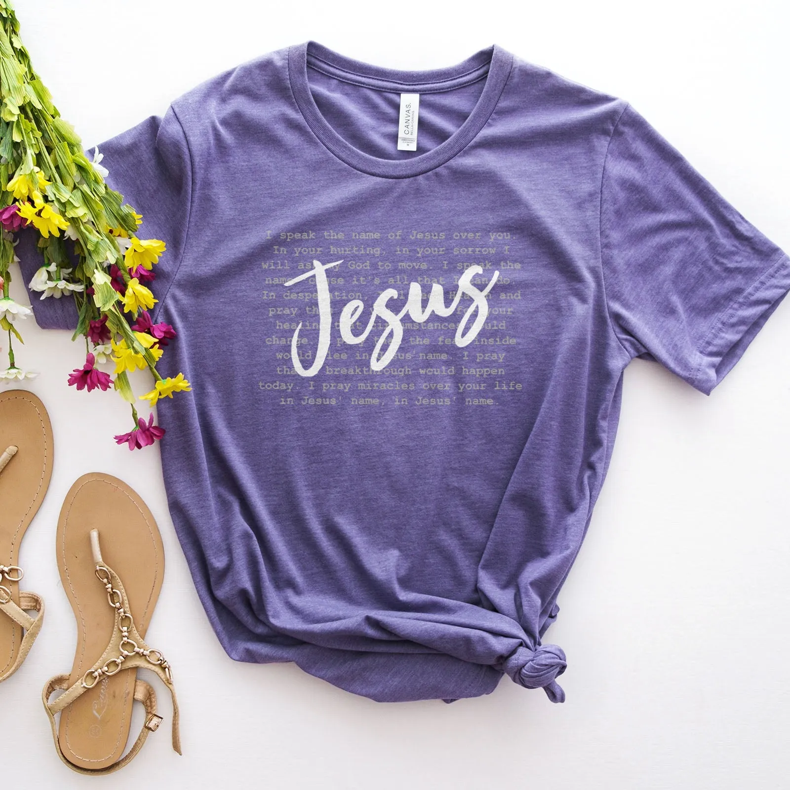 I Speak The Name of Jesus Tee Shirts For Women - Christian Shirts for Women - Religious Tee Shirts