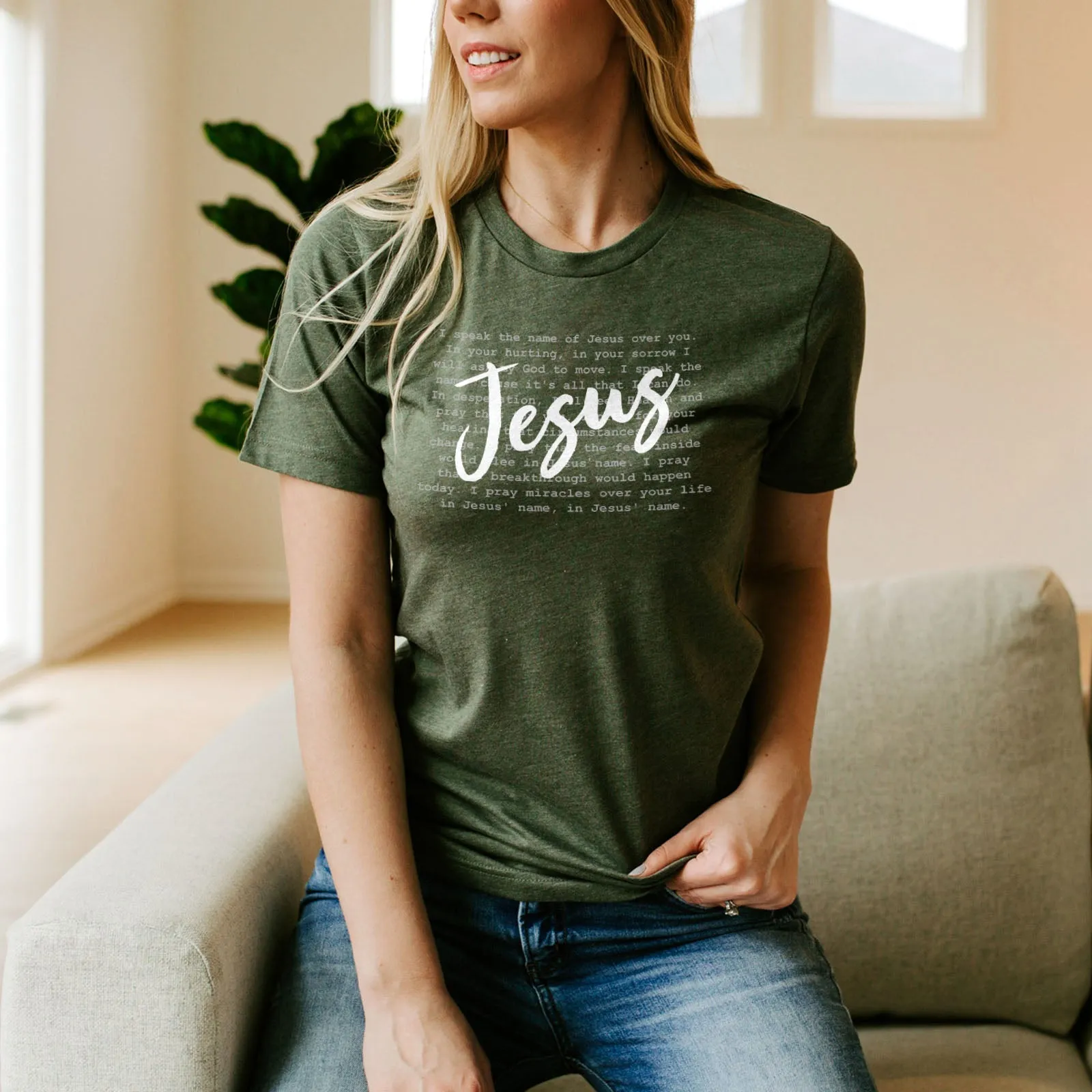 I Speak The Name of Jesus Tee Shirts For Women - Christian Shirts for Women - Religious Tee Shirts